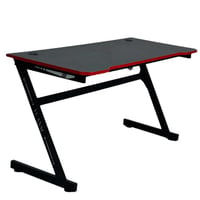 طاولة قيمنق مع انارة مقاس 140 cm لون أحمر واسود