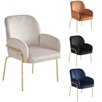 كرسي مودرن مخمل ستيل ذهبي عدة ألوان