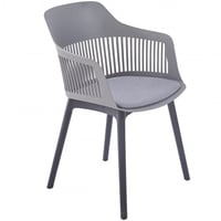 كرسي فايبر لون رصاصي مع طبقة اسفنج