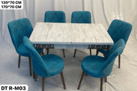 طقم طاولة طعام و6 كراسي عدة ألوان