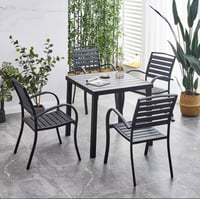 طقم 4 كرسي أسود