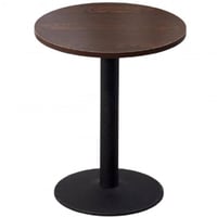 طاولة كوفي دائرية لون خشبي غامق