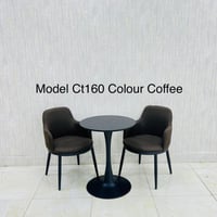 طقم طاولة وكرسيين لون كوفي