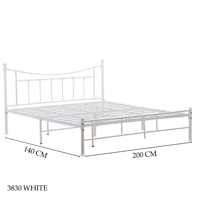 سرير ابيض مودرن عدة مقاسات