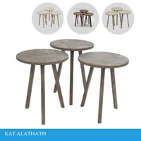 طقم طاولات خدمة مدرج عدة الوان
