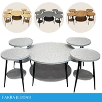 طقم طاولات خدمة 4و6 قطع عدة ألوان