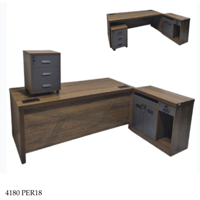 طقم مكتب مع سكرتارية عدة مقاسات عدة الوان