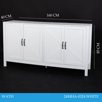 دولاب بوفيه ابيض اربعة ابواب