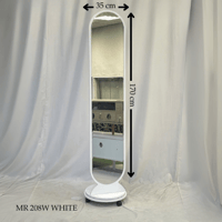 مرآة مع كفرات بتصميم بيضاوي عدة ألوان