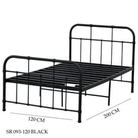 سرير عدة مقاسات لون أسود