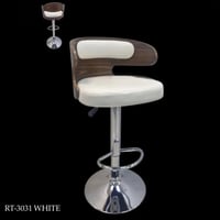 كرسي بار جلد ظهر خشب عدة الوان