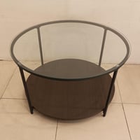 طاولة خدمة زجاج لون كوفي