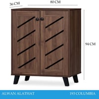 دولاب بابين وثلاث ابواب لون خشبي