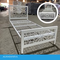 سرير نفر ونفر ونص لون ابيض