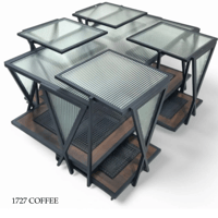 طقم طاولات قزاز وراتان عدة الوان