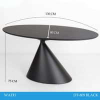 طاولة طعام لون أسود 150و130 سم