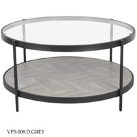 طاولة خشب وزجاج عدة ألوان