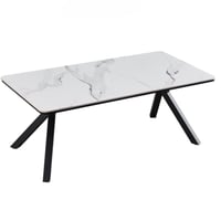 طاولة بورسلان أبيض مقاس 120و130 سم