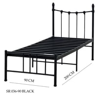 سرير عدة مقاسات لون أسود