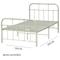 سرير عدة مقاسات لون أبيض