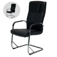 طقم 2او4 كراسي مكتب جلد اسود عدة موديلات