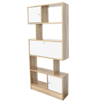 رف تخزين مع أدراج عدة ألوان