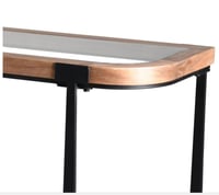 طاولة مدخل خشب وزجاج