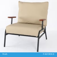 طقم 2 كرسي جلد فخم بيج تكاية خشب