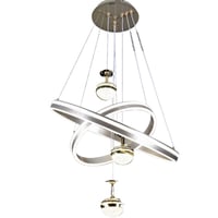 ثريا معلق بتصميم عصري ثلاثي الحلقات