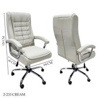 طقم 2 كراسي مكتب دوار جلد عدة ألوان