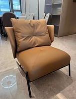 كرسي جلد جودة عالية لون كوفي