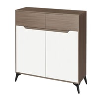 دولاب جزامة 80 سم أبيض ورمادي