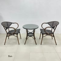 طقم طاولة وكرسيين لون كوفي