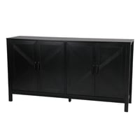 دولاب بوفيه اسود اربعة ابواب