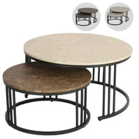 طقم طاولات خدمة بديل رخام عدة ألوان