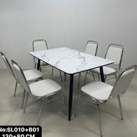 طقم طاولة طعام 6 كراسي عدة ألوان