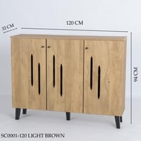 دولاب بابين وثلاث ابواب لون بني فاتح