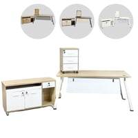 طقم مكتب عمل ميلامين بأرجل حديد 140و160و180 سم عدة...