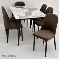 طقم طاوله طعام بورسلان 6و4 كراسي