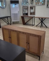 دولاب راتان بني حجم كبير