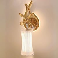 إضاءة جدارية كريستال مع زجاج مخطط