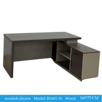 مكتب 140و160 سم لون خشبي