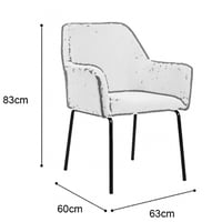 طقم 2 كراسي قماش بيج