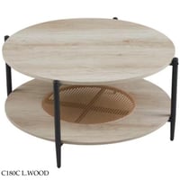 طاولة خشب وراتان عدة ألوان