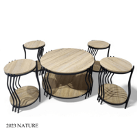 طقم طاولات وسط عدة الوان