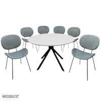 طقم طاولة طعام 6 كراسي عدة ألوان