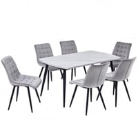 طقم طاولة وست كراسي بورسلان