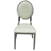 كرسي مناسبات إستيل فضي مفرد وطقم