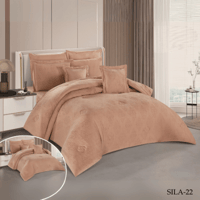 طقم مفرش نفرين ونفر مخمل محفور عدة الوان