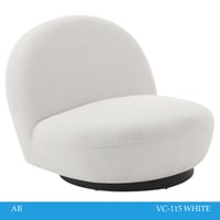 كرسي بوكليه عصري لون أبيض